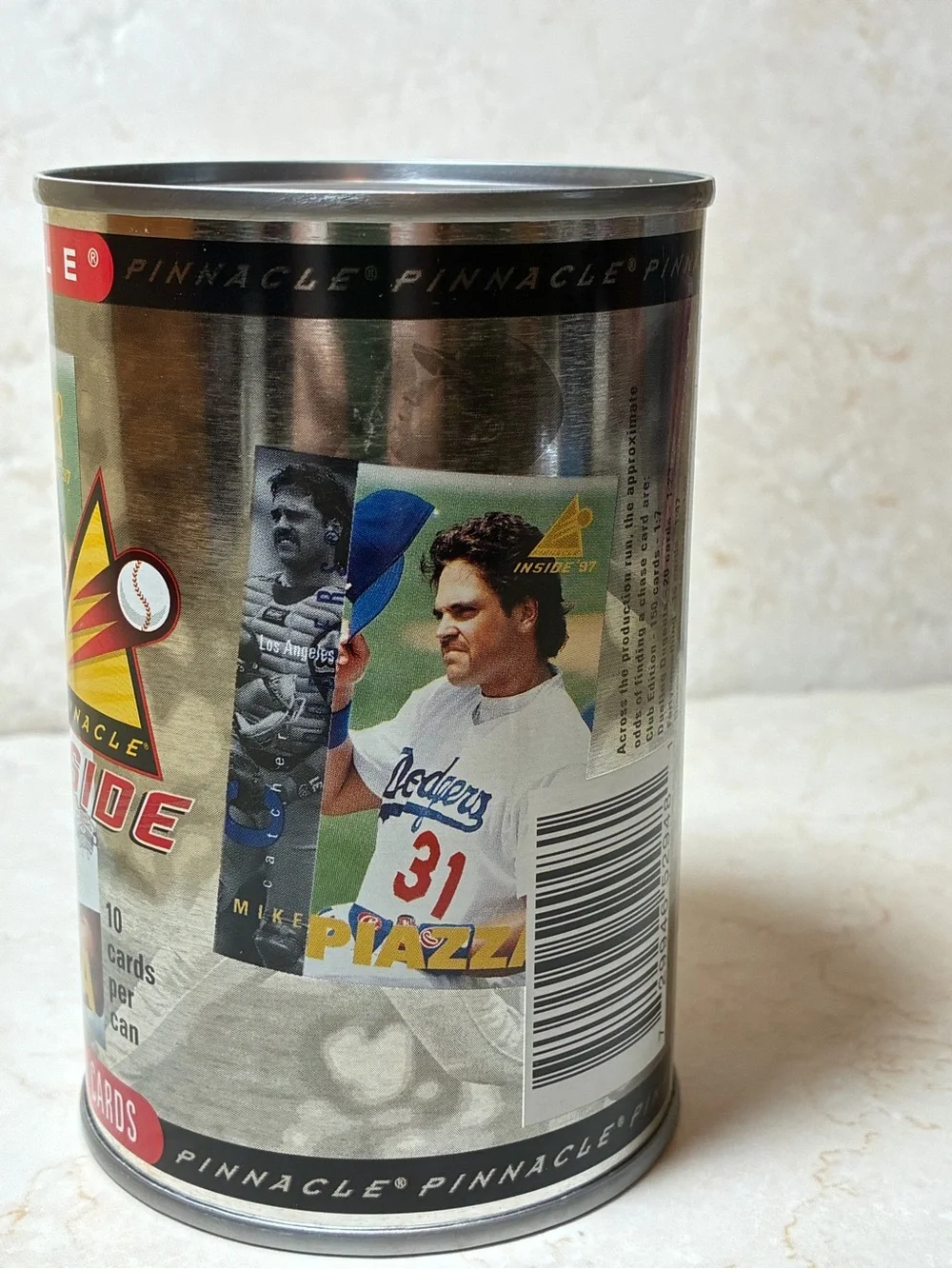 Sealed Pinnacle Inside 1997 Baseball Card Can - Mike Piazza
